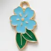 Aa-27 Venta Caliente Transfronteriza DIY Caballo Marino Gota de Aceite Dorada Colgante Pulsera Collar Encanto Joyería Llavero Aretes