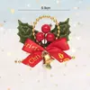 Cartão de Decoração de Bolo de Natal Anel de Palha Folha Papai Noel Boneco de Neve Veado Árvore de Natal Plug-ins para Bolo
