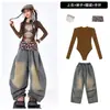 Ropa para Niñas de Jazz Danza Urbana de Moda Trajes de Presentación de Street Dance para Niños Estilo Dulce y Fresco para Grupos de Niñas Disfraces de Presentación de Baile para Niños