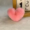 Bolinha de Pelúcia em Forma de Coração de Pelo Sintético de Coelho Cor de Doce Chaveiro Brinquedo de Bolsa Artesanal DIY Pingente para Carro Fonte Bom Produto