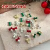 Nuevos Accesorios para Uñas de Campana de Navidad con un Toque de Lujo Ligero y Alta Gama, Presentando Collares en Color Dorado y Plateado y Decoraciones para Uñas de Aleación Estilo Ins
