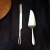 Juego de cuchillo para pastel y espátula de acero inoxidable transfronterizo, cuchillo para pan de mango largo, espátula para postres, frutas, quesos, pizza, herramientas para hornear