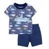 Comercio Exterior Ropa Infantil Verano Nuevo Transfronterizo Al por Mayor Hombres y Mujeres Bebé Manga Corta Pantalones Cortos Camiseta Conjunto de Dos Piezas