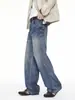 Ropa de Hombre Fengshe / Jeans acampanados con estampado de rayo de alta calle americana para hombre, pantalones de línea A de diseño de nicho holgados vintage