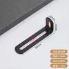 Soporte de ángulo de acero inoxidable con agujeros largos ajustables, fijador de ángulo recto de 90 grados móvil de doble cabeza, pieza de ángulo de hierro en forma de L