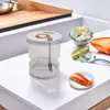 Frasco para pepinillos transfronterizo Cocina Separación seco y húmedo Frasco para pepinillos con válvula de ventilación Marca de tiempo Contenedor de plástico