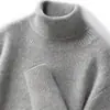 Suéter de Punto Grueso de Cachemira de Doble Hilo para Hombre con Cuello Alto, Ropa de Punto Casual de Negocios de Manga Larga, Ropa Interior para Otoño e Invierno