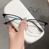 Novos óculos masculinos ultraleves oversized, atacado de Danyang, adequados para uso profissional e casual, armação de titânio, podem ser equipados com lentes de grau, ideais para rostos maiores
