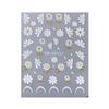 Nuevas pegatinas para decoración de uñas, venta al por mayor, verano transfronterizo, 5D, en relieve, flores, hojas doradas, margaritas, pegatinas adhesivas para uñas.