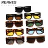 Gafas de sol Raine Retro de Montura Cuadrada Grande, Unisex, Versátiles, Esenciales para el Estilo Urbano, Exclusivamente para Exportación Transfronteriza