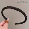 Diadema Trenzada de Dientes de Giro Simple para Mujer, Diadema Antideslizante para Cabello Rebelde, Estilo Básico para Lavado Facial Diario, Accesorio Versátil para el Cabello