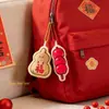Presente de Ano Novo Corrente de Contas da Bênção de Pelúcia Par de Pingentes Pingente de Bolsa Fofo Estudante Infantil Festival da Primavera Pequeno Presente
