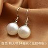 Pendientes de perla fritilaria con gancho para la oreja S925, pendientes de celebridades de Internet, pendientes largos de estilo coreano, pendientes de joyería femenina con temperamento de moda.