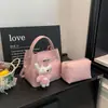 Cesta de Legumes Portátil para Mulheres 2026 Primavera Nova Simples Cor Sólida Bolsa de Ombro Bolsa Transversal Tipo Balde Item Quente Transfronteiriço
