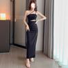 Vestido Sexy con Abertura de Nuevo Estilo 2025 con Escote Bajo, Sensación de Alta Gama, Vestido Largo de un Hombro, Vestido de Noche con Diseño Único