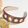 Diadema Personalizada Hueca de Ala Ancha de Nuevo Estilo Transfronteriza Diadema Texturizada Estilo Punk Europeo y Americano Accesorio Versátil para el Cabello para Mujeres