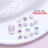 Atacado de Pedrarias Hexagonais com Fundo Pontiagudo para Nail Art, Joias de Pedraria de Vidro Irregulares Coloridas Ultra Brilhantes, Acessórios Octogonais para Unhas no Atacado