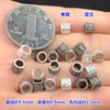 Plata de ley S925 retro seis palabras mana cuentas de agujero grande cuentas de barril pulsera tejida pulsera collar accesorios hechos a mano diy