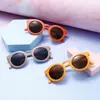 Gafas de Sol Infantiles Color Macarrón Douyin para Niños y Niñas Gafas de Sol para Bebé Anti-UV Gafas de Sol de Dibujos Animados Venta al por Mayor
