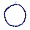 Pulsera de Cuentas Pequeñas de Lapislázuli Natural Estilo Nacional Retro de 4 mm Atmósfera Relajada Pulsera