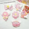 Pera Rosa de Dibujos Animados Angelical Perlado Varita Mágica Accesorios de Resina Pegamento en Crema DIY Pasador Adorno para el Cabello Hebilla de Zapato Colgante Venta al por Mayor