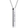 Bts (Bts) Nome do Produto Aniversário Personalizado 40mm Aço Inoxidável Colar Pingente Barra Tridimensional Atacado
