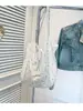 Bolsa de Lona con Lunares de Gran Capacidad Estilo Perezoso Coreano 2025 Nueva Bolsa de Hombro Tote para Viajes Cotidianos Bolsita de Axila de Nicho