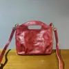 Bolsa Feminina da Moda, Bolsa Saco de Couro Genuíno Estilo Retrô, Modelo Novo, Bolsa Feminina Mais Vendida no Exterior, Bolsa Transversal para o Dia a Dia, Bolsa de Mão