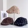 Sombrero retro de lunares estilo Hong Kong a la moda para mujer, elegante y versátil para otoño, gorro de lana, boina usada al revés, moderno