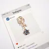 Novo Pingente Chaveiro de Metal Flor de Cerejeira Coração Delicado Flor Decoração de Celular Acessórios de Pingente para Bolsa