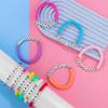 Pulsera de Amistad Taylor Transfronteriza Europea y Americana 1989 Pulsera Elástica de Cuentas Doradas Corazón Arcilla Suave Conjunto Venta al por Mayor