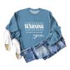 Moda casual de comércio exterior da Amazon AVISO PARA AS MENINAS suéter folgado com estampa de letras simples
