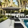 Sombrilla Cuadrada Casual Empujada a Mano para Sol Terraza Abierta Jardín de Villa Patio de Hotel Cafetería Exterior Parasol