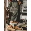 Calça de Trabalho Funcional Americana Sete Pontos Masculina Verão Ins Marca Tendência Solta Tamanho Grande Casual Shorts de Perna Reta Masculino Tendência