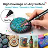 Marcador acrílico de doble punta, secado rápido, resistente al agua, marcador para graffiti de cerámica para estudiantes, pincel para pintar porcelana DIY