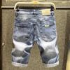 Pantalones cortos vaqueros de alta calidad para hombre, pantalones de verano finos y rectos, pantalones casuales, pantalones de moda de estilo coreano que combinan con todo.