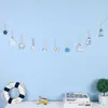 Decoración DIY Mediterránea Colgantes Pequeños Mini Decoraciones de Pared Creativas Accesorios Hechos a Mano Flotador de Pesca Ancla Adornos Colgantes para Jardín de Infancia