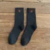 Meias femininas meias femininas de cano médio urso bordado outono e inverno fofas meias de algodão japonesas meias da moda meias de lã grossas
