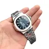 Reloj Mecánico Automático Completo 3K Grenade Nautilus con Correa de Acero Inoxidable Luminosa de Moda para Negocios, Resistente al Agua, Casual para Hombre