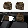 Fundas para reposacabezas con estampado de leopardo de comercio exterior se pueden hacer según su diseño, fundas universales elásticas resistentes al desgaste y a prueba de polvo para reposacabezas