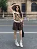 Elegante y único conjunto de dos piezas estilo coreano con camiseta de manga corta de ilusión para mujer, un top de verano único y hermoso increíblemente favorecedor