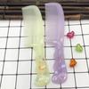 Peine luminoso transparente con diseño de dibujos animados de plástico para cabello rizado, ideal para dormitorios de estudiantes y peluquería.