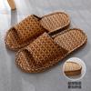 Sandalias y pantuflas para el hogar para mujer, primavera y otoño, verano, ratán, paja, interior, hogar, lino, antideslizantes, sin olor, pies, cuatro estaciones, venta al por mayor para hombres