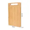 Tábua de Corte Sólida de Madeira Dupla Face para Uso Doméstico, Tábua de Corte Vertical para Cozinha, Tábua de Corte Portátil de Bambu para Acampamento