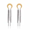 Pendientes de Acero Inoxidable Jieding Europeos y Americanos con Borla de Luna, Pendientes de Lujo Ligero de Gama Alta, Joyería para Orejas de Acero de Titanio que No se Desvanece, Transfronterizo