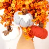 Decoraciones Nuevas de Acción de Gracias Transfronterizas Adornos Pequeños de Calabaza Arreglo Colgante de Calabaza Naranja Festival de la Cosecha Colgante Tejido