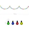 Guirnalda Creativa de 10 Árboles de Navidad de Papel 3D Cadena de Adornos Navideños Decoraciones Colgantes para Fiestas Suministros para Decoración de Pared y Techo