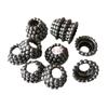 Una variedad de accesorios de juguete para manualidades con cabeza colgante de plata y oro galvanizado, material de bricolaje con cuerda para colgar la cabeza de 1 a 3 cm