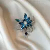 Broche de Mariposa de Cristal Tridimensional de Nuevo Estilo para Transmisión en Vivo, Gama Alta, Lujo Ligero, Moderno, Elegante, Broche de Insecto Único para Mujer