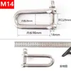 Grillete en D de Acero Inoxidable 304 Grillete en Forma de Arco Hebilla de Elevación Marina Anillo de Conexión para Cable de Acero M4-M38